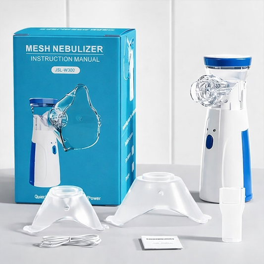 Portable Mesh Nebulizer | Silent Compact Vaporizer | Adults & Kids | Cold Cough Relief | Wireless Inhaler | Asthma Sinus Bronchitis Treatment