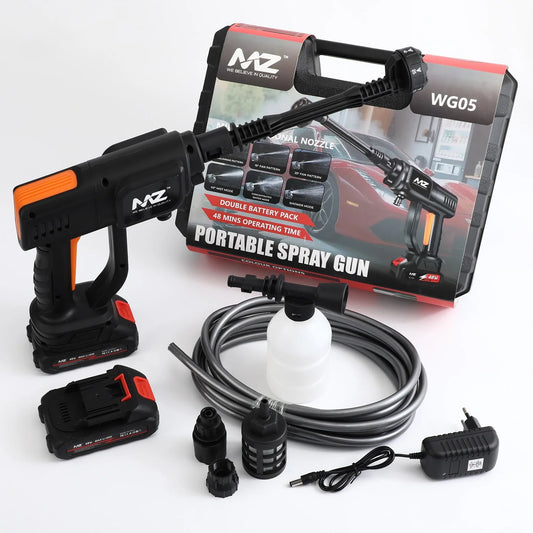 MZ WG05 Portable Spray Gun – 18.5 V High-Pressure Washer with Dual Battery & Multi-Mode Nozzle